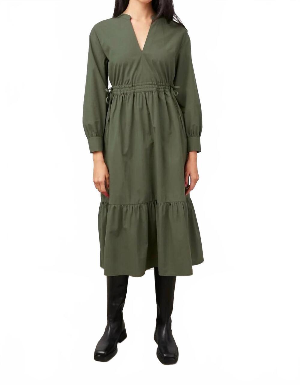 NEW RAILS maple midi dress in olive smoke